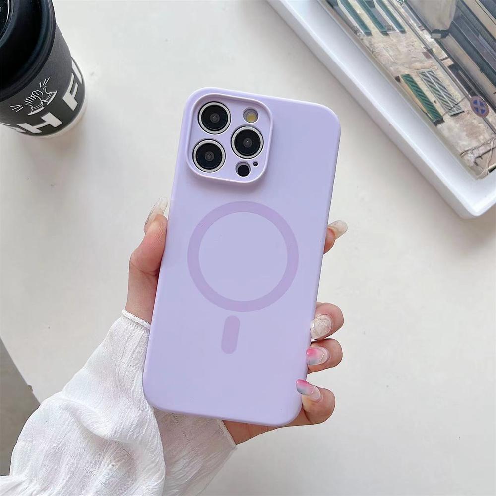 Custodia Magnetica Fluorescente Luminosa in Silicone Liquido per Magsafe per iPhone 17 Air 16 15 14 13 Pro Max Copertura Ricarica Wireless