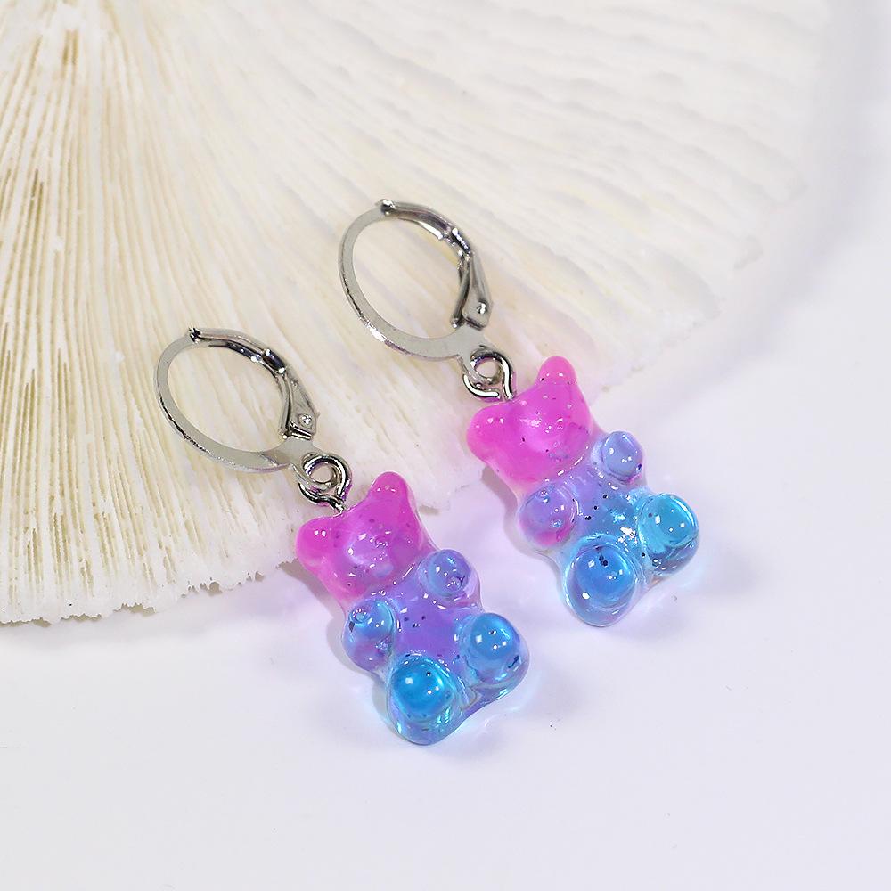 Set Collana e Orecchini Orsetto Colore Caramella - Gioielli Carini e Versatili per Donna