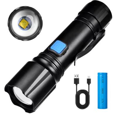 Mini High Lumen Rechargeable Tactical Super Bright 1000 Lumen Flashlight with 5 Scalable Modes for Emergency Flashlight, Camping.