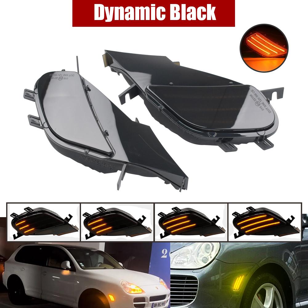 1 Paar Dynamische Amber LED Blinker für Porsche Cayenne 955 2003-2006 Auto Styling