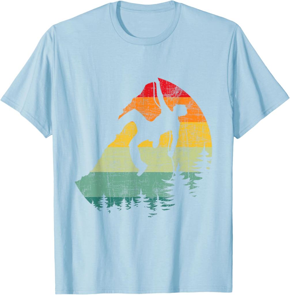 Retro Vintage Mountain Climber Rock Climbing Bouldering TShirt