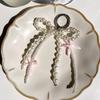 Y2K Phone Charm Pendant Cute Kawaii Pink Bowknot Keychain Bag Phone Strap Girl Cellphone Lanyard Keyring Birthday Jewelry Diy