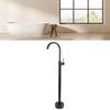 Freestanding Bathtub Faucet European Style Brass Stainless Steel Without Hole Floor Stand Tap for Column Type Basin