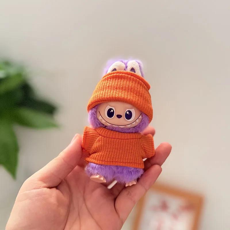 

For Labubu Clothing Knitted Sweater for Labubu 4.0 MINI Pin for Love Series Knit Flap Hat T-Shirt Clothes Accessories No Doll