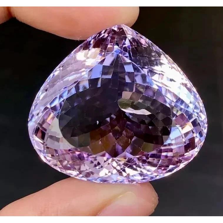 Natural Purple 100 Ct Brazilian Topaz Pear Cut Loose Gemstone Certified