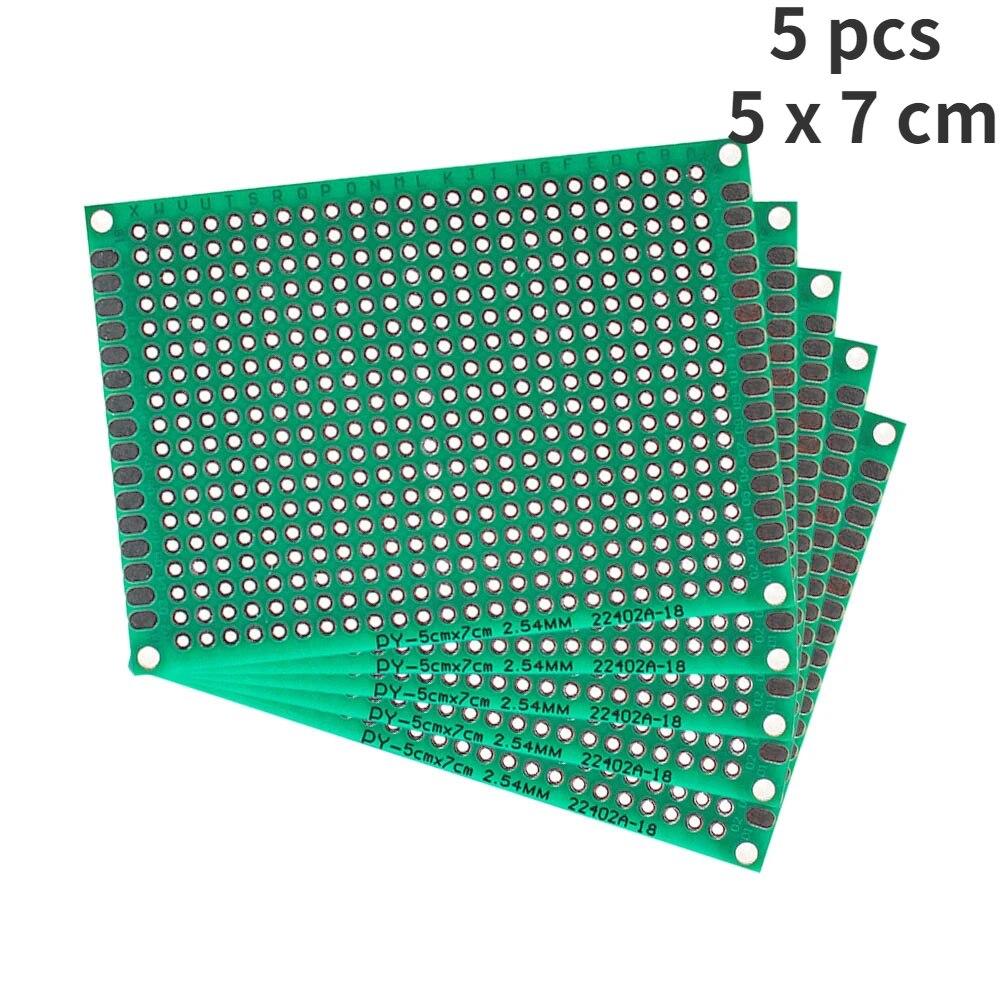 4-40 buc. Circuit PCB universal Protoboard Placă dublu față 2x8 3x7 4x6 5x7 7x9CM Stripboard Placă de prototipare Kit electronic DIY