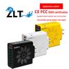 QC3.0 8-Port USB 30W Fast Charger - Colorful Flower Design, Compatible with US, European, and Korean Standards.