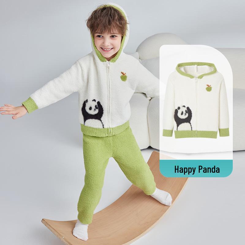 iBaby English Baby & Children s Hooded Velvet Jacket - Autumn/Winter 120