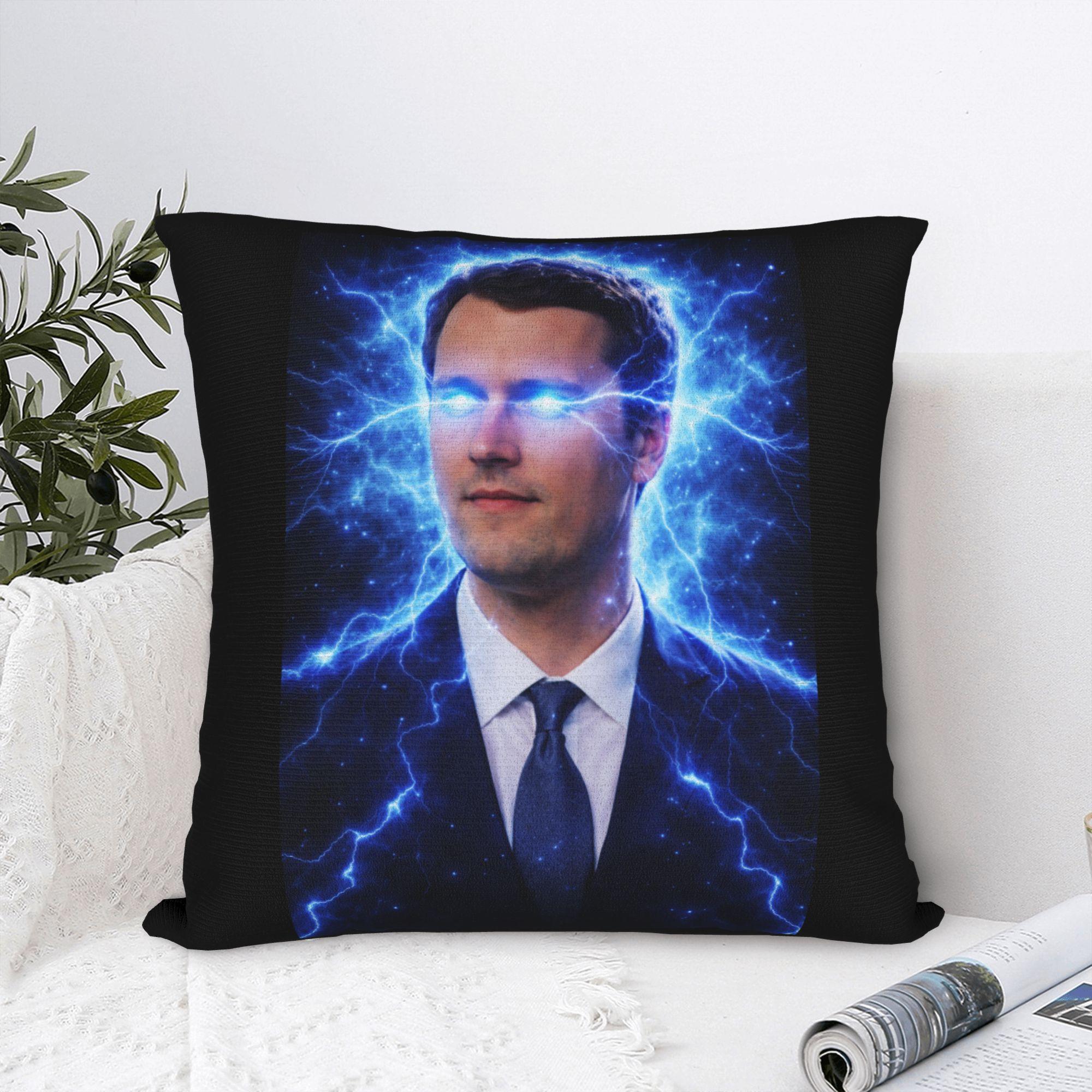 Tinika Chen Unisex Charlie Kirk Meme Square Pillow Case Cushion Cover Funny Zippered Decor Pillowcover For Sofa 45*45Cm