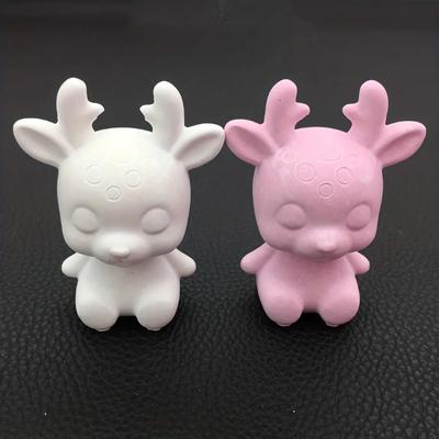 DIY Crystal Epoxy Glue 3D Mirror Christmas Deer Silicone Mold Aromatherapy Gypsum Expansion Soft Ornament