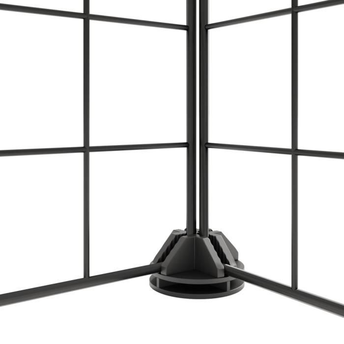3114021 vidaXL Cage animaux de compagnie à 36 panneaux et porte Noir 35x35 cm