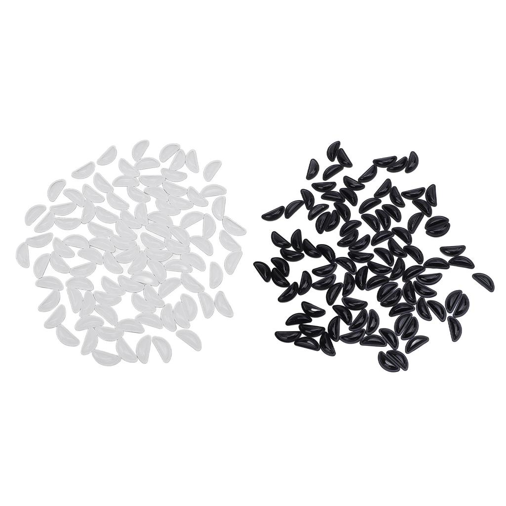 50 pares de almofadas para nariz de óculos de silicone antiderrapante almofada de ar confortável peça de nariz para óculos sung