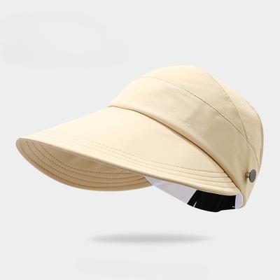 Women's Summer Half Visor Sun Hat UV Protection Bucket Cap Sunshade Hat with Duckbill Brim