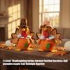 Soft Fabric Stuffed Turkey Thanksgiving Decoration Harvest Turkey Figure Ornament for Tabletop Shelf Entryway Dining Area and Fall Room Display Use