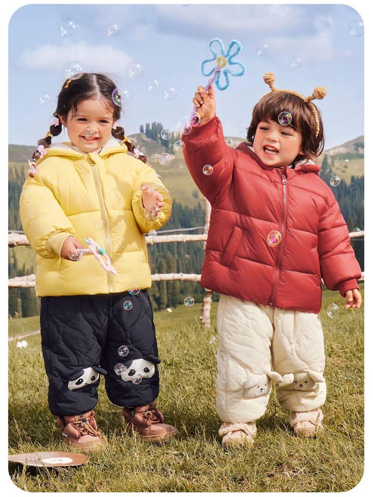 Kaka Panda Kids' Winter Cotton Coat - Warm Padded Jacket for Boys & Girls