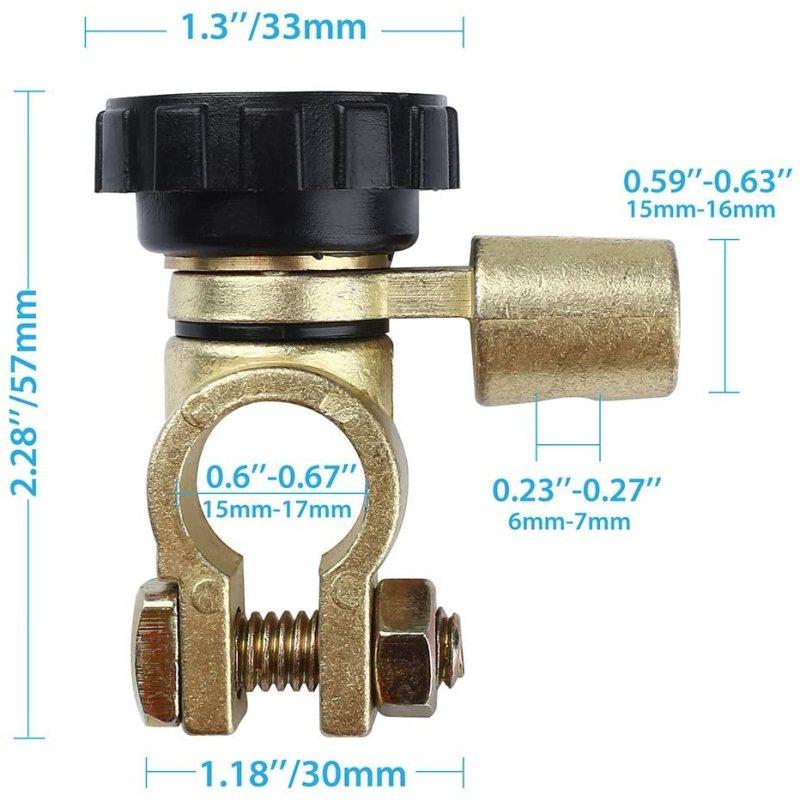 6/12V Autobatterieschalter Schnellabschaltung Trennschalter Hauptanschluss Klemmenverbinder