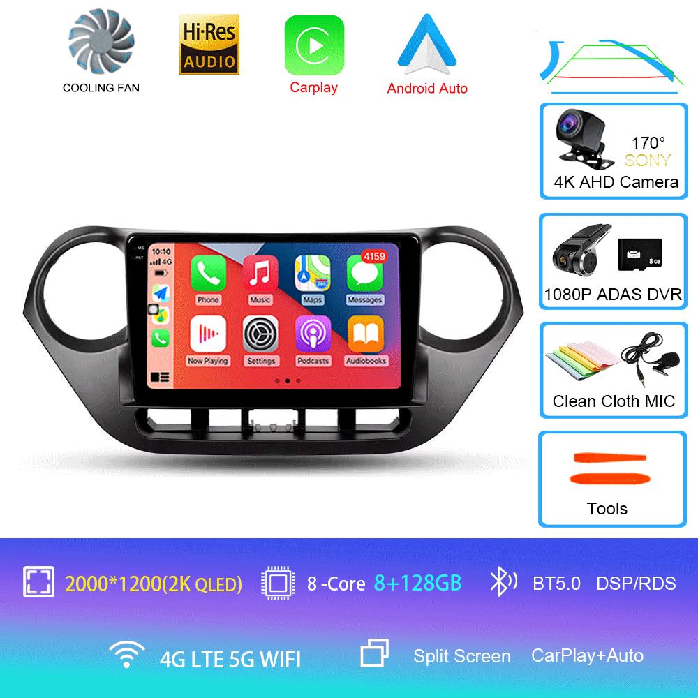 Car Radio Android 14 Carplay Auto Multimedia Player For Hyundai I10 2013 - 2018 Navigation Autoradio GPS Stereo 2din Head Unit