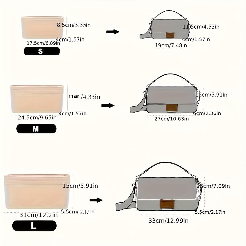 Inner Bag Storage Bag Felt Insert Wallet Organizer with Zipper Fit GG Marmont Matelasse Single Shoulder Bag,