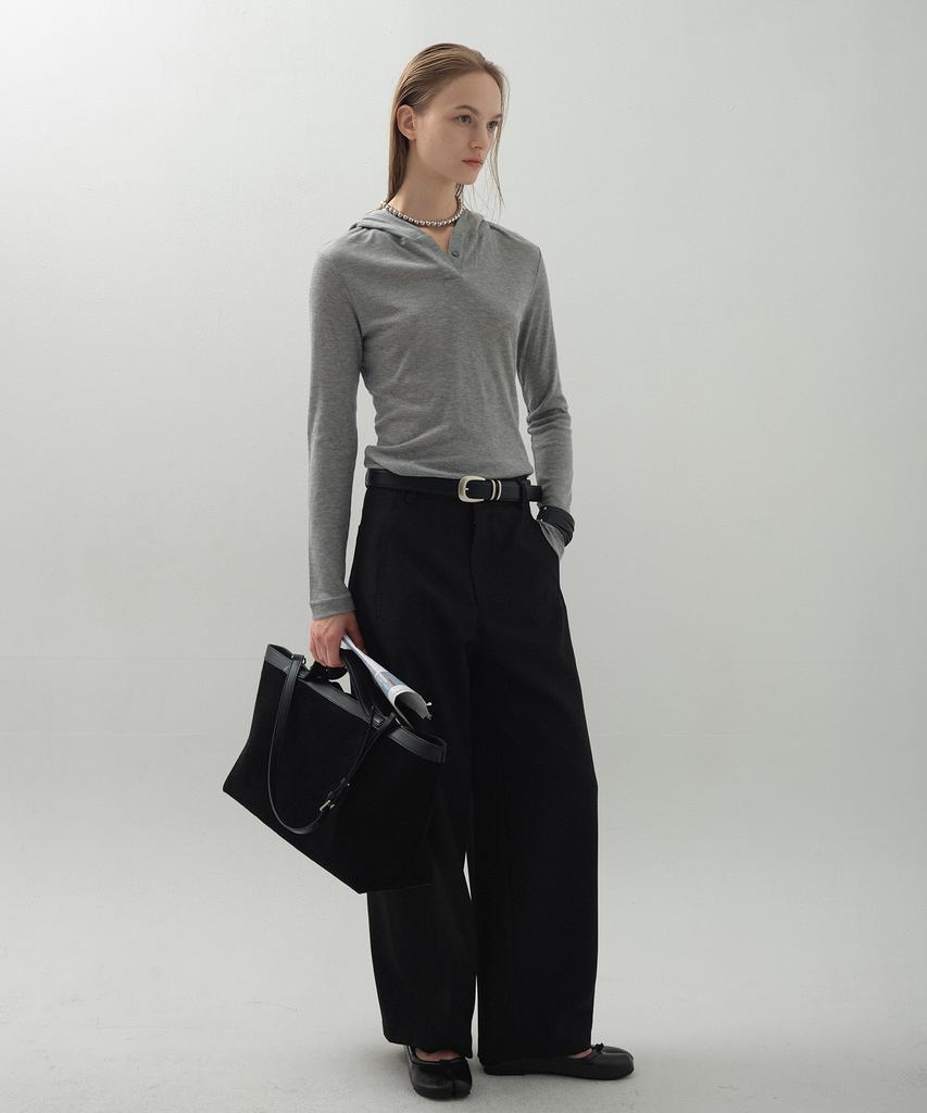LOVENTINA Barrel Line Pants_Black