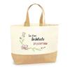 Tote Bag - PLANETEE - « from an Exceptional Architect » - Natural Jute - Beige - Printed In France