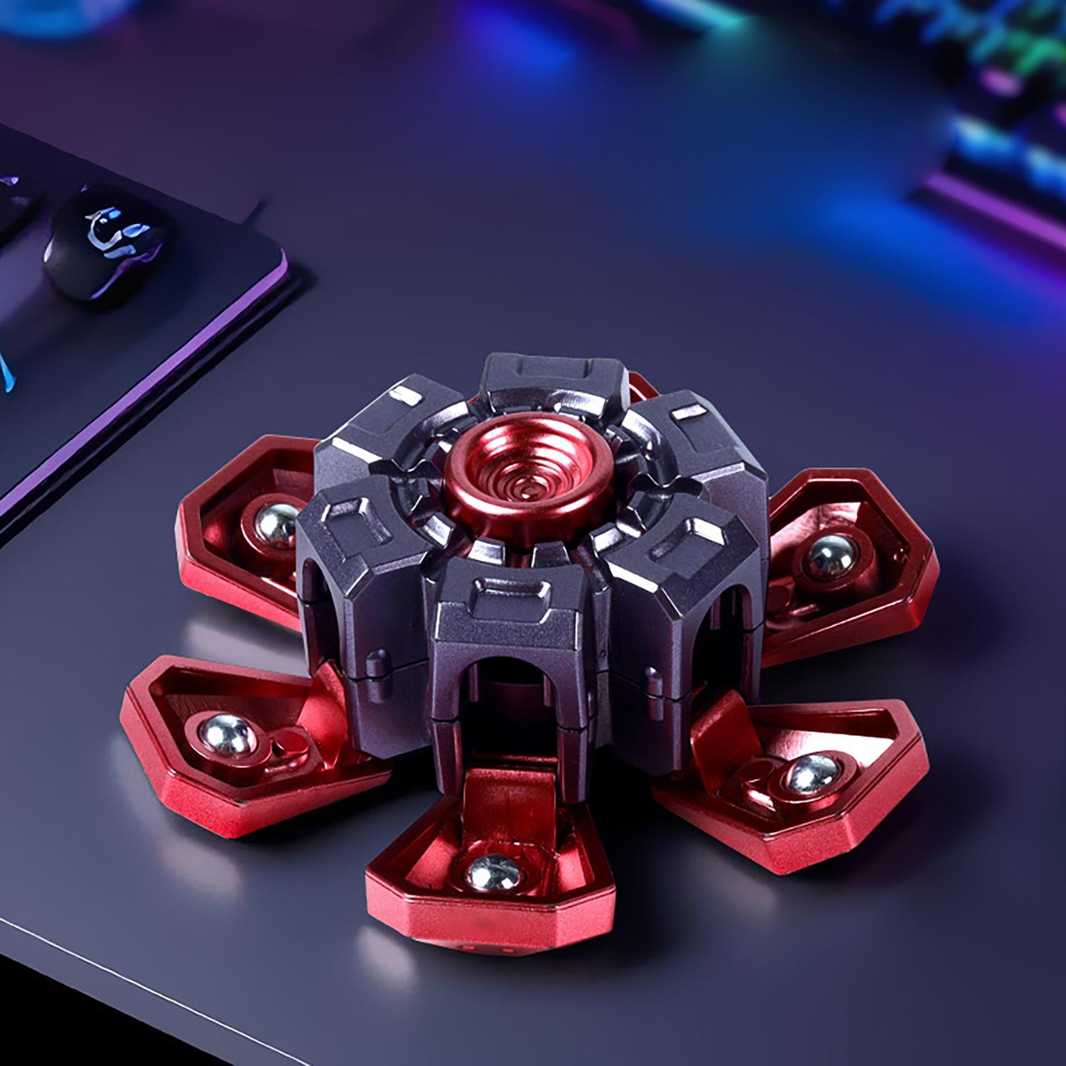 Creative deformation fingertip mecha gyro cool decompression artifact explosive armor mechanical deformation toy