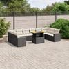 VidaXL Garden Lounge Set with Cushions 11 Pcs, Patio Sofas, Patio Furniture Set, Outdoor Furniture, Black 3271483