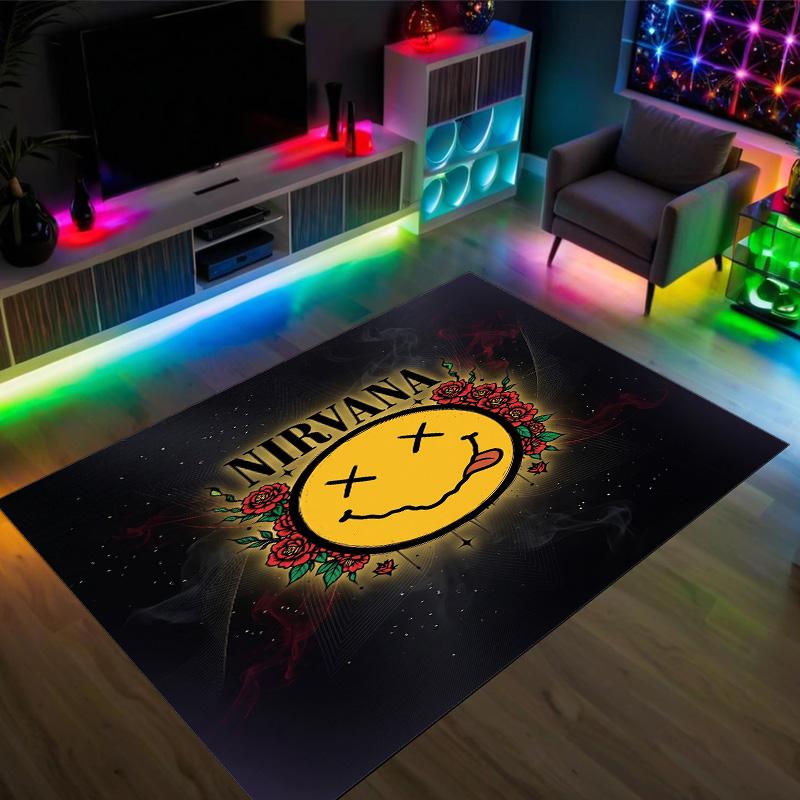 Nirvana Design Crystal Velvet Carpet Cozy Non?Slip Printed Rug For Bedroom Living Room Entrance