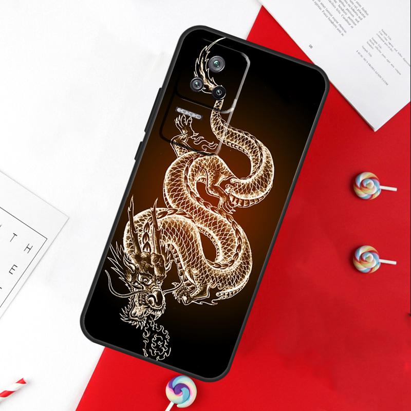 Chinese Dragon Cover For Xiaomi 14T 11T 12T 13T Pro 13 14 15 Ultra POCO X7 Pro X3 X5 X6 F5 F6 M6 Pro Case