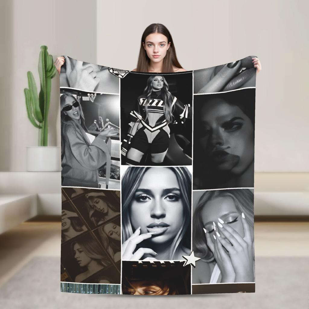 Coperta di Flanella Tate McRae Cantante Canadese Coperta Morbidissima per Divano Letto Viaggio Copriletto Novità Copri Divano Letto