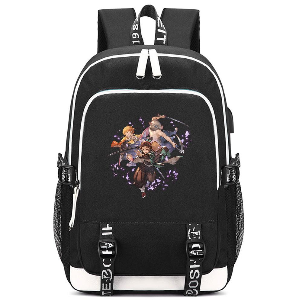 Süßer Cartoon Dämonentöter Aufdruck Rucksack Große Kapazität Schultasche Student Schultasche Outdoor Laptop Reisetasche Geschenk