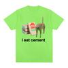 Jem Cement Przeklęty Kot Śmieszny Mem T-shirt dla Mężczyzn Kobiet Moda Casual Krótki Rękaw T-shirty Męskie Oversize Bawełniany T-shirt Top