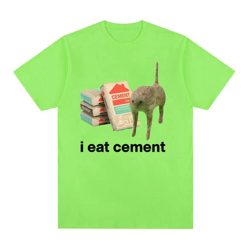 Jem Cement Przeklęty Kot Śmieszny Mem T-shirt dla Mężczyzn Kobiet Moda Casual Krótki Rękaw T-shirty Męskie Oversize Bawełniany T-shirt Top