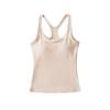 Women's Padded Racerback Tank Top: High Elasticity, Trendy, Perfect for Sports & Fitness.