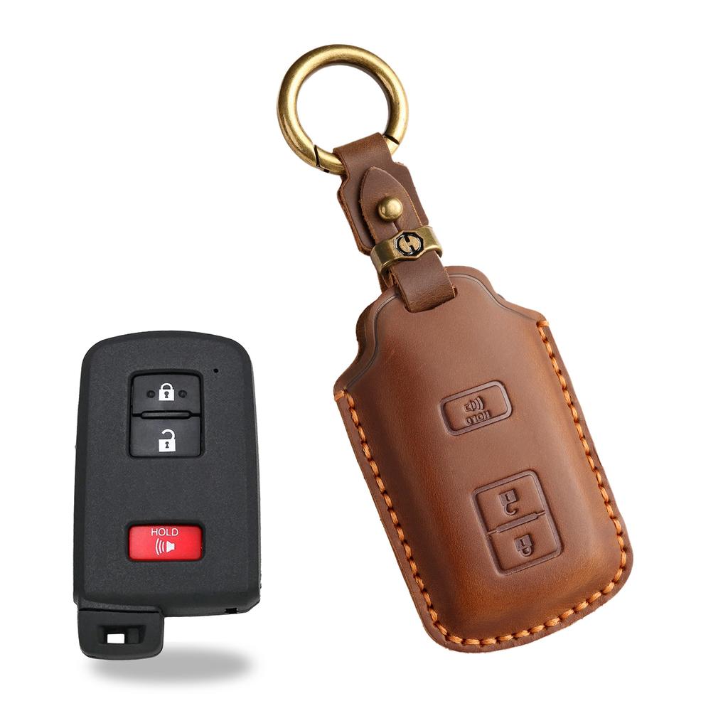 The retro key cover is suitable for the old Toyota car handmade real cowhide key protection bag.