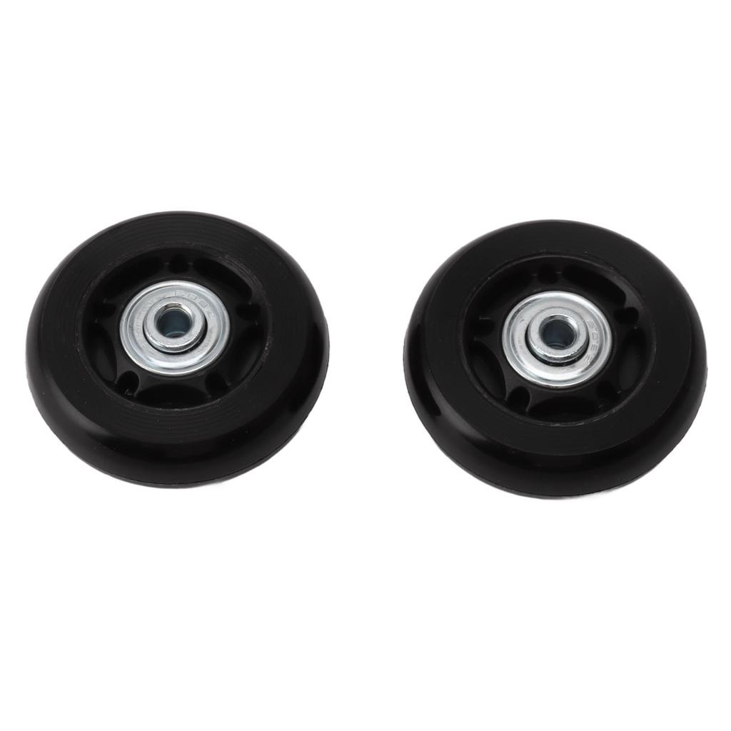 2pcs Luggage Suitcase Replacement Wheels Noiseless Rubber Swivel Caster Wheels Bearings Repair Kits