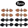 Horn Fastener Buttons 8 Pairs Leather Horn Toggle Buttons Toggle Fastener Pu Leather Sewing Buttons For Diy Clothing Sewing Decoration Accessories(bla