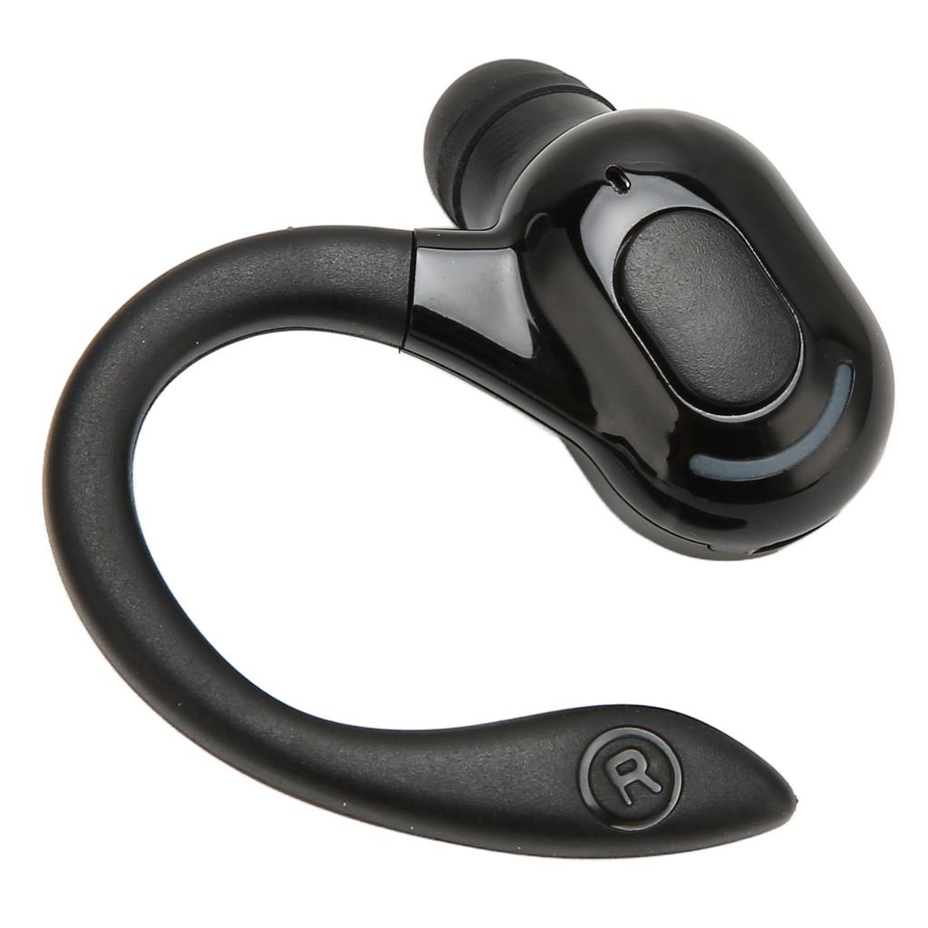 Bluetooth Headset Stereo IPX4 Waterproof USB Charging Single Ear Wireless Earpiece for Running Driving Black
