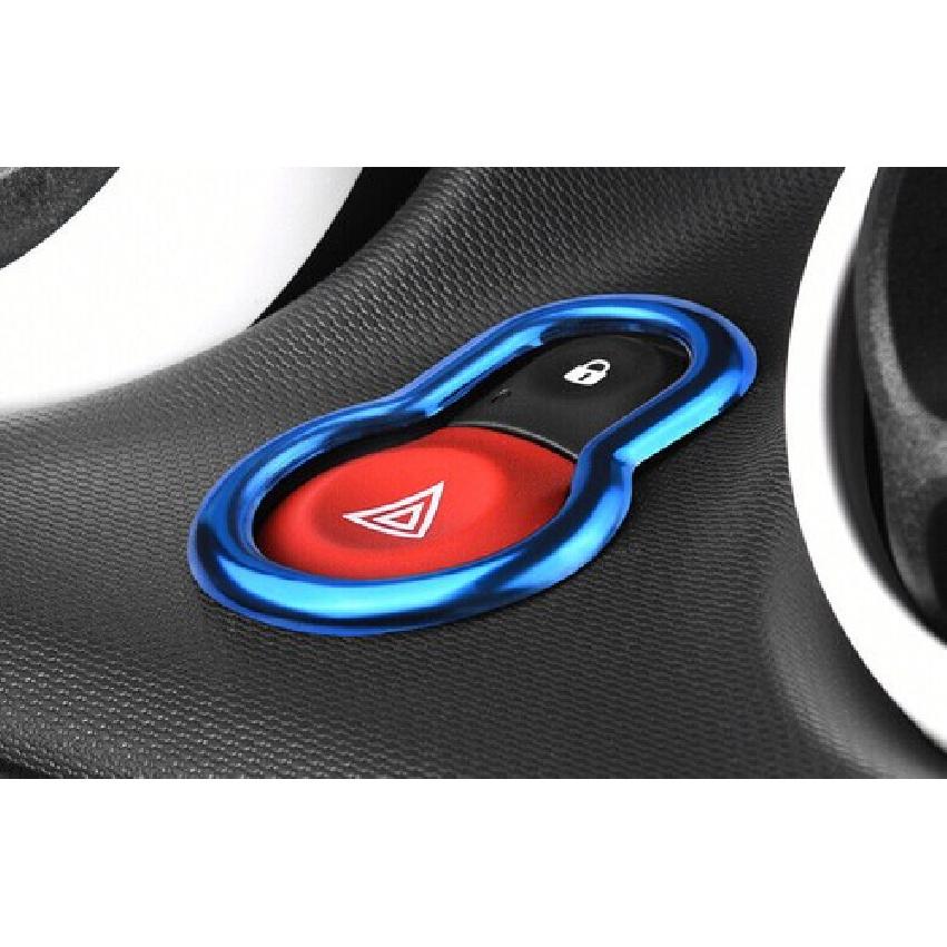 Panel Trim Emergency Light Switch Blue Steel 2015- Fit For Benz Smart Fortwo
