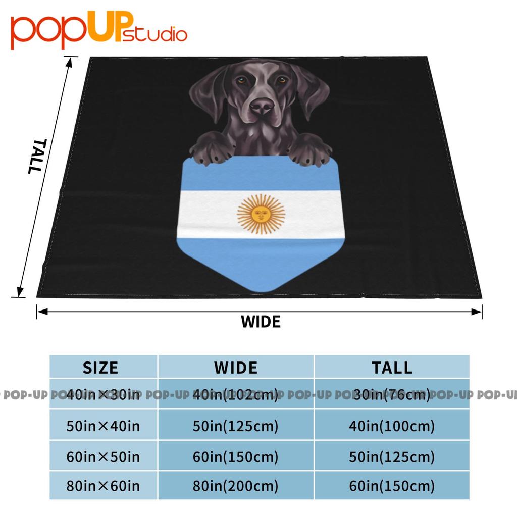 Argentina Flag German Shorthaired Pointer Dog In Pocket Ultra-Soft Blanket Quilt Winter Sofa Cover Bed Covers