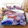 New Anime Genshin Impact Yoimiya Bedding Set King Duvet Cover Pillow Case Comforter Cover Bedclothes Bed Linens Home Textiles741