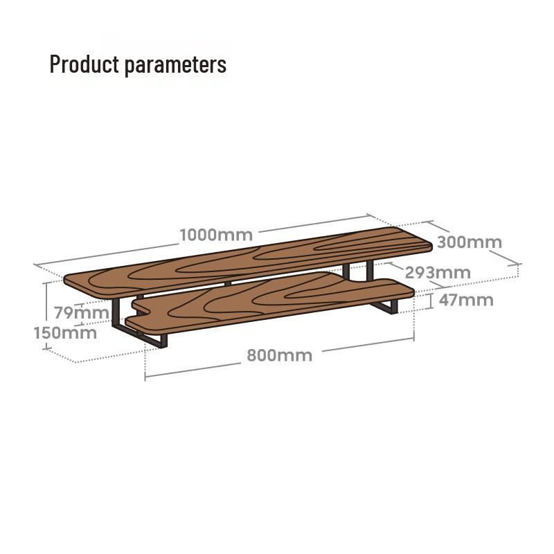 Brateck Dual-Layer Monitor & Laptop Riser with Storage