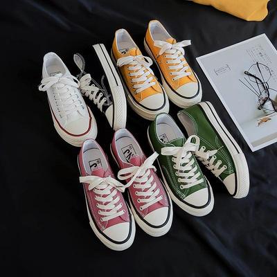 Retro Harajuku Low-Top Canvas Schuhe, 1970er Jahre Stil, Damen Sommer Sneakers A07