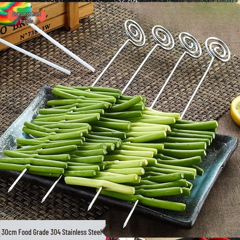 

ZISIZ 304 Stainless Steel Round BBQ Skewers