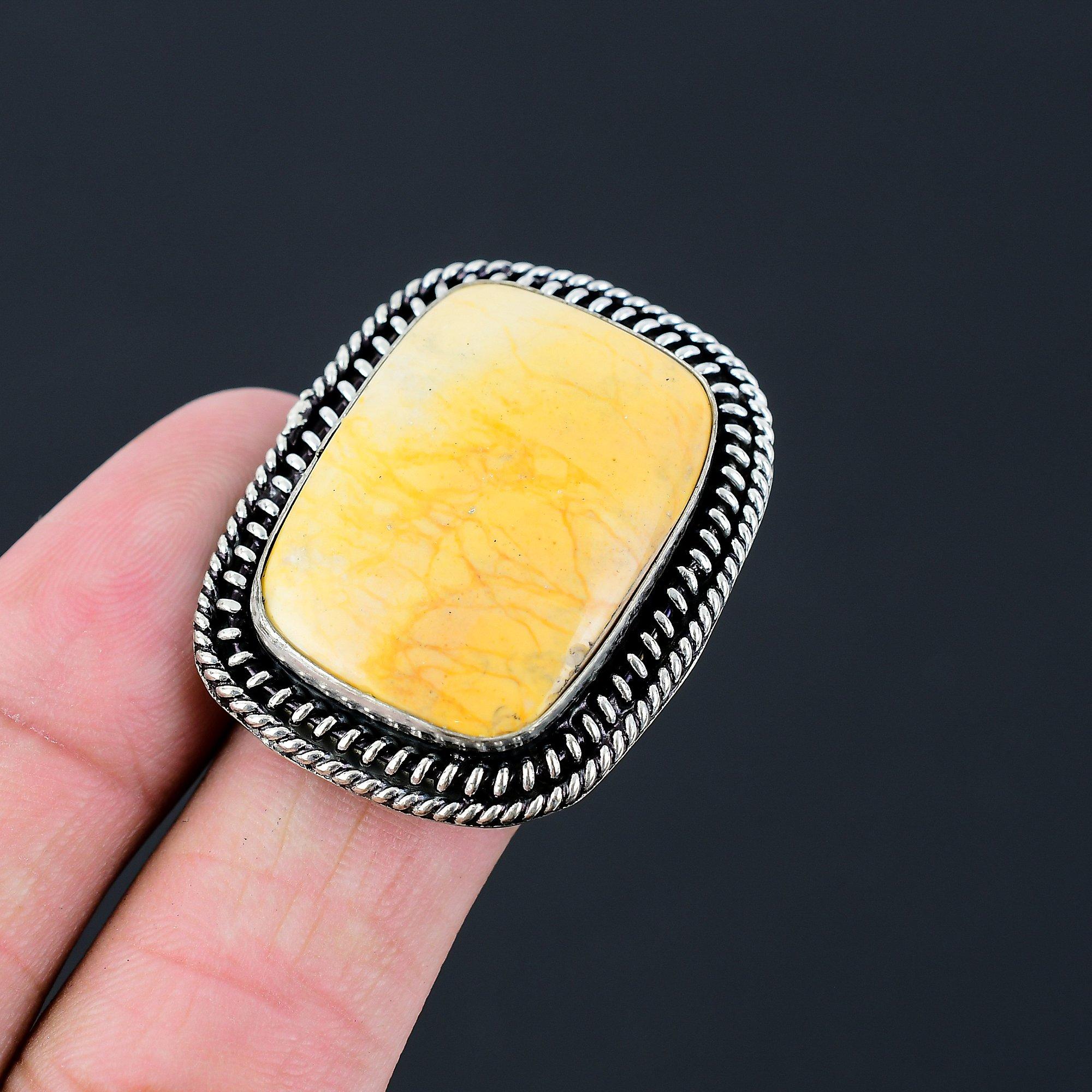 Скидка ко Дню сестер Кольцо-обещание из мукаита Ювелирное изделие 925 пробы стерлингового серебра США 7.5 7.5