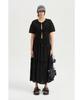 LUCKY CHOUETTE Shirring Back Banding Long Skirt (Black) Lfkax25560Bkx