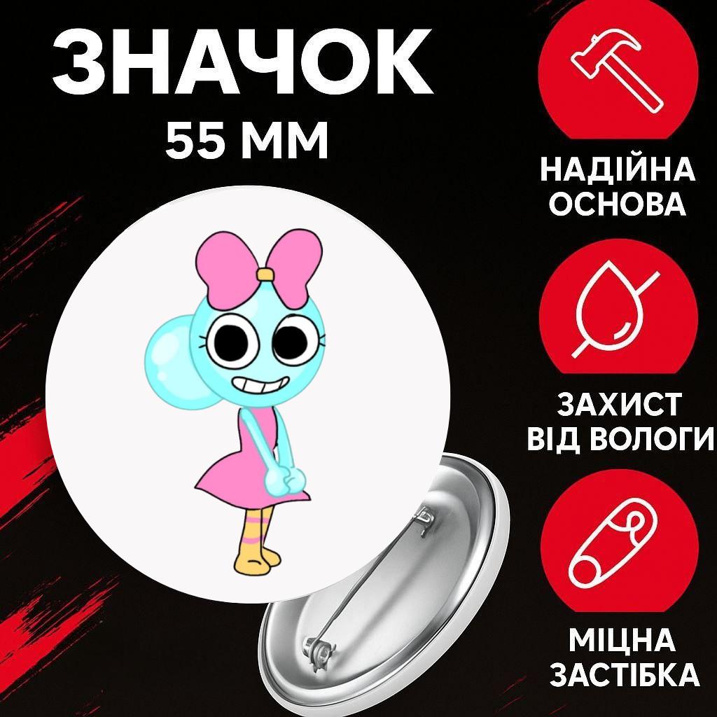 

Значек В Мире Дэнди (Денди) Roblox Dandy s World на булавке на рюкзак 55 мм 1 шт 44