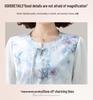 Women's Summer Chiffon Blouse: New Chinese Style, National Influence T-Shirt for Middle-Aged & Elderly with Seven Sleeves.