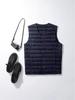 Men's Collarless Lightweight Down Vest for Autumn/Winter, Plus Size, V-Neck & Round Neck Options.