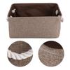 Foldable Fabric Storage Bin Basket toy Clothes Towel Laundry Box Container Brown L