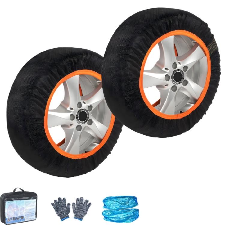 

2Pcs Car Winter Wheel Snow Socks Anti-Skid Tire Cover High Performances Tire Snow Covers for Electric Cars SUVs XS
